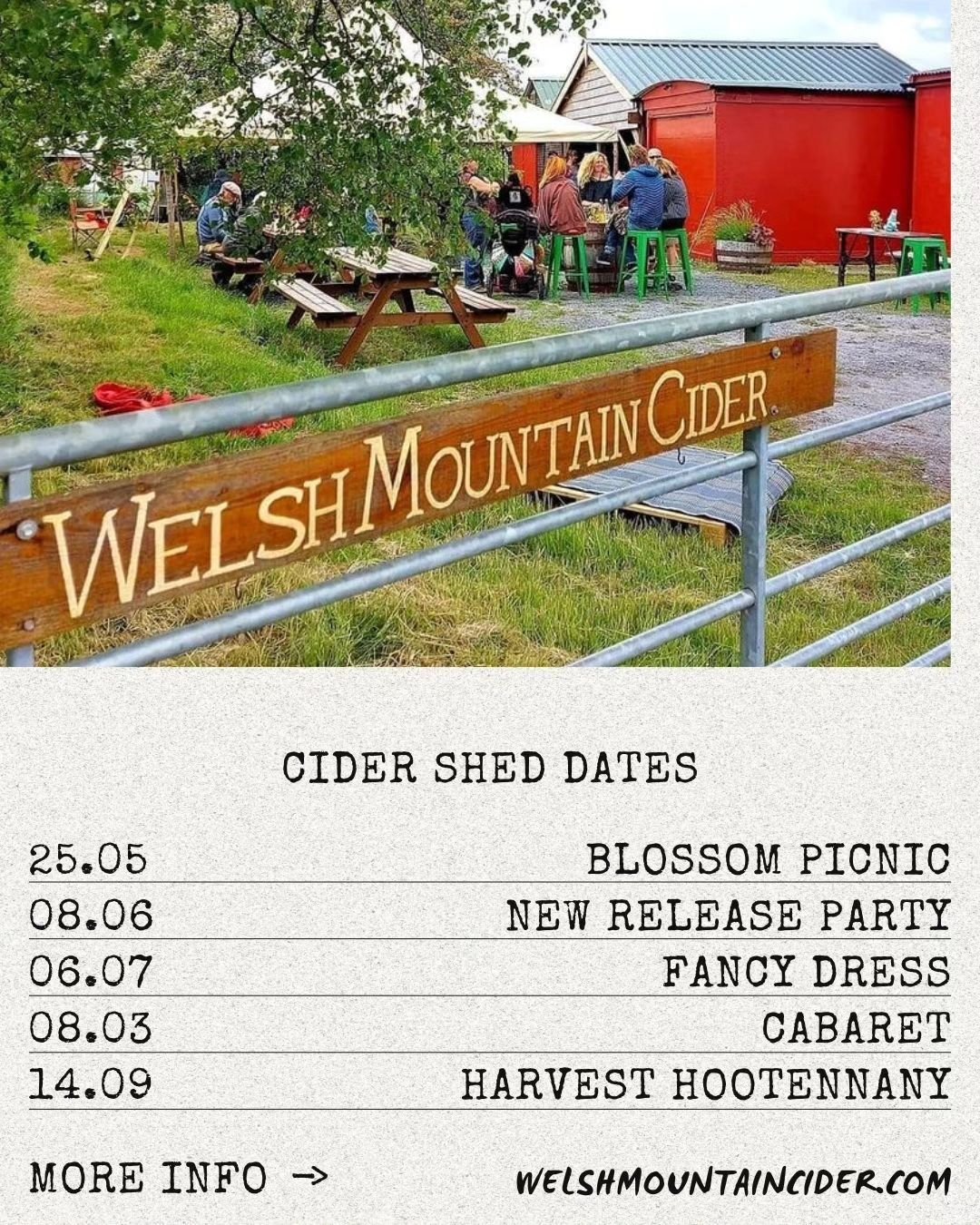 More cider shed events and dates for the summer!!!! Camping, tours and tastings available on these days. Group tours also available by arrangement on different dates. We look forward to seeing you!