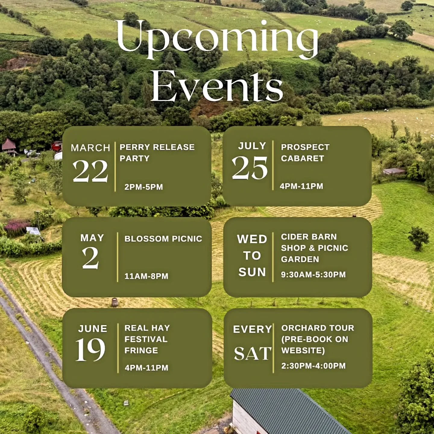 Exciting news from Welsh Mountain Cider! 

1. We are open! Visit us 9:30-5:30 Wednesday through Sunday throughout the summer ☀️ Over a dozen amazing bottled ciders to take away, and a selection of our draught ciders to enjoy in the barn or in the pic