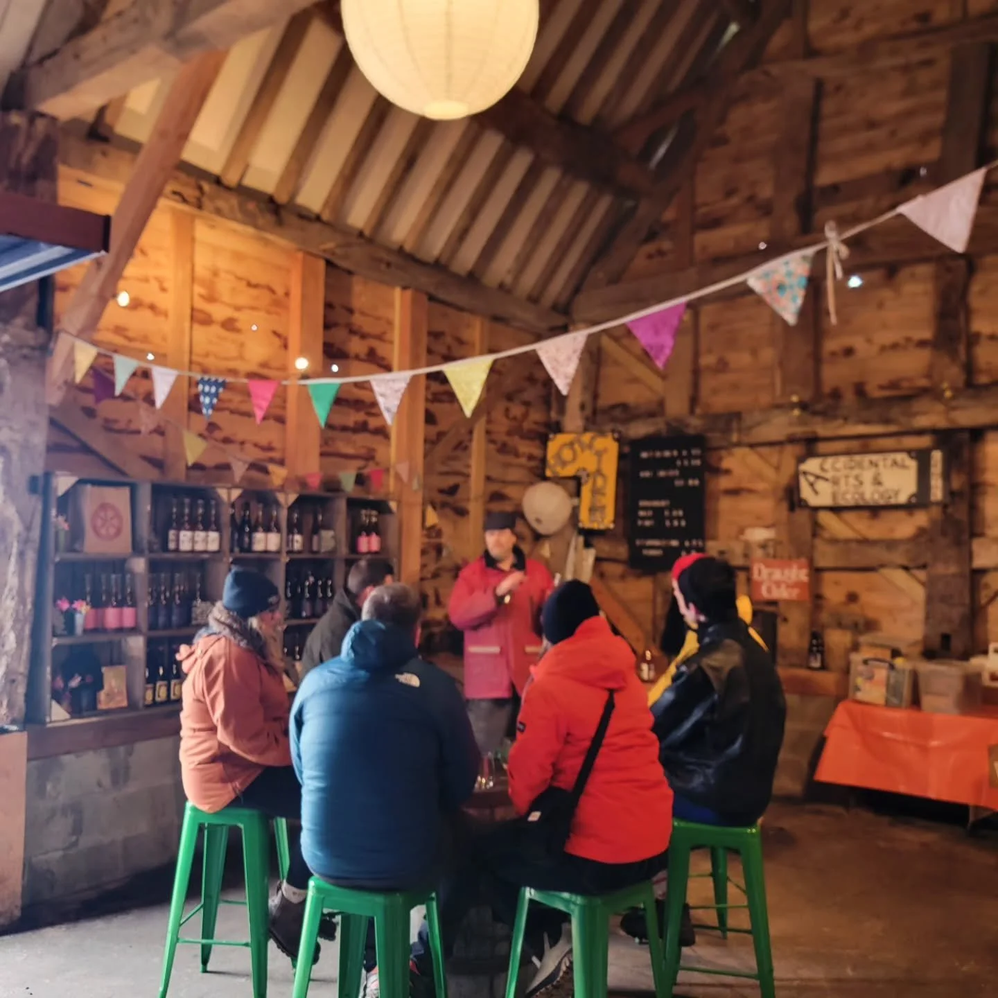 We all enjoyed the first tour of the season! It was a chilly start, but thanks to the sensible (and colourful) coat selection and the indoor seating in our lovely barn, a good time was had by all. 

Join one of our Saturday tours, or book a private t