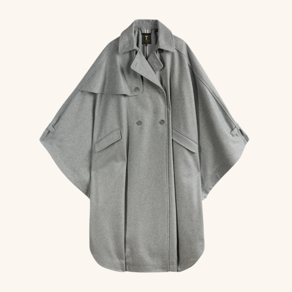   Ted Baker Wendiyy Flood-Length Wool Trench Cape, $458  