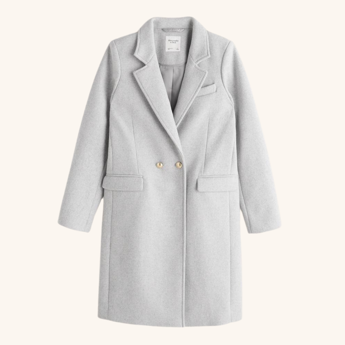   Abercrombie Double-Breasted Wool Dad Coat, $110  
