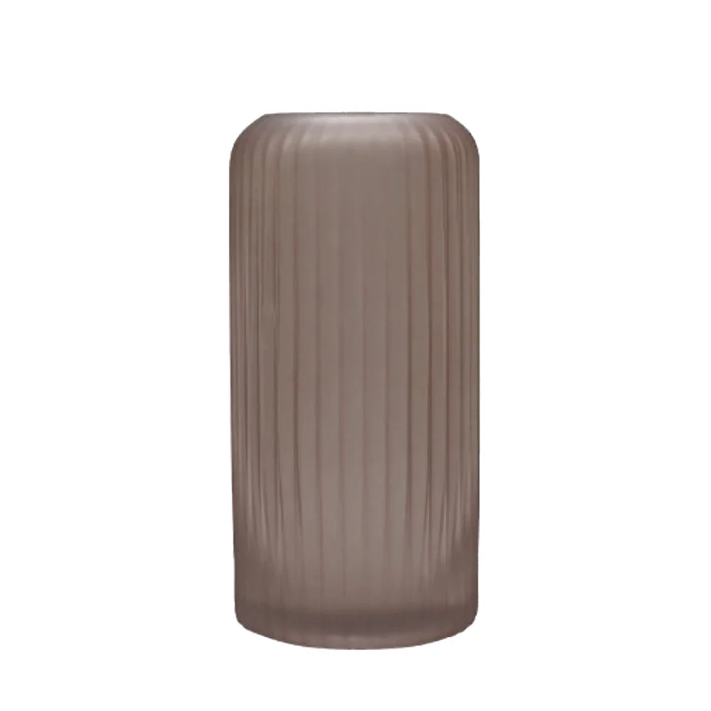 Vase Grooved Glass - Dusk