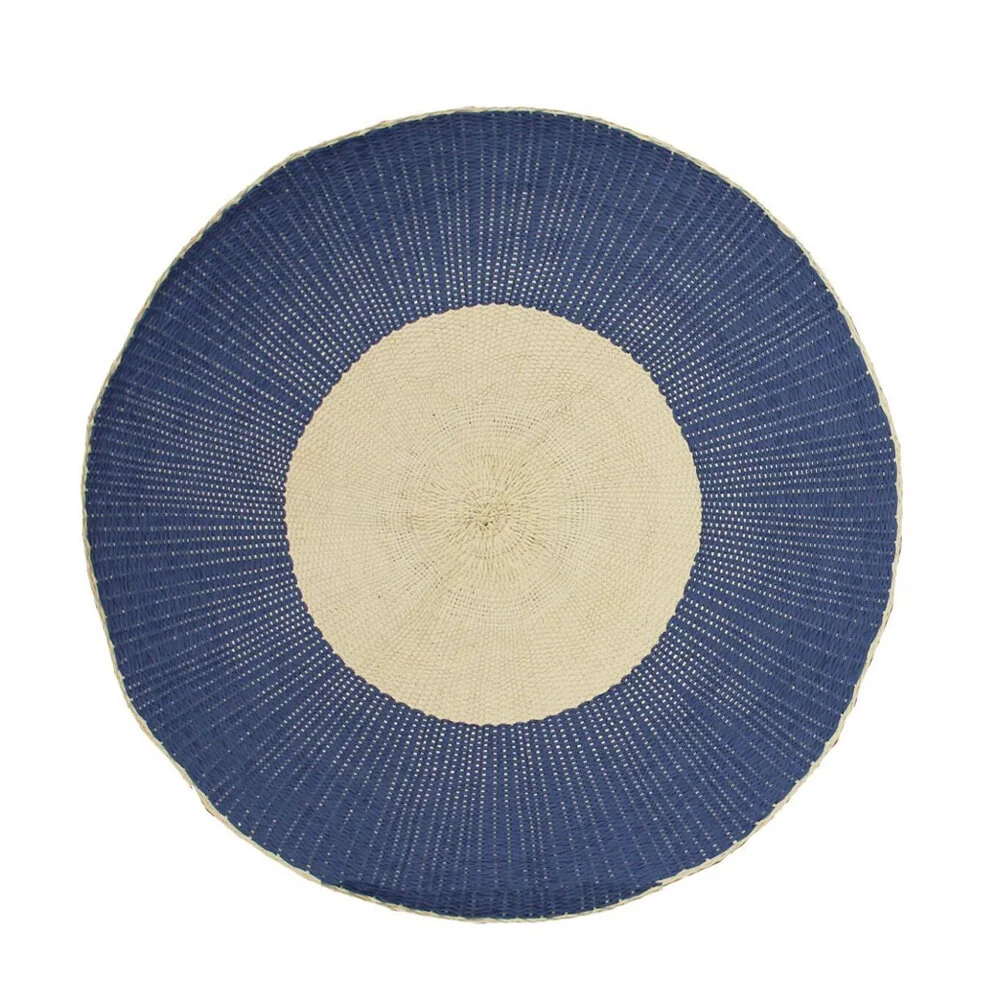 Rattan Placemat - Neutral With Ink Trim