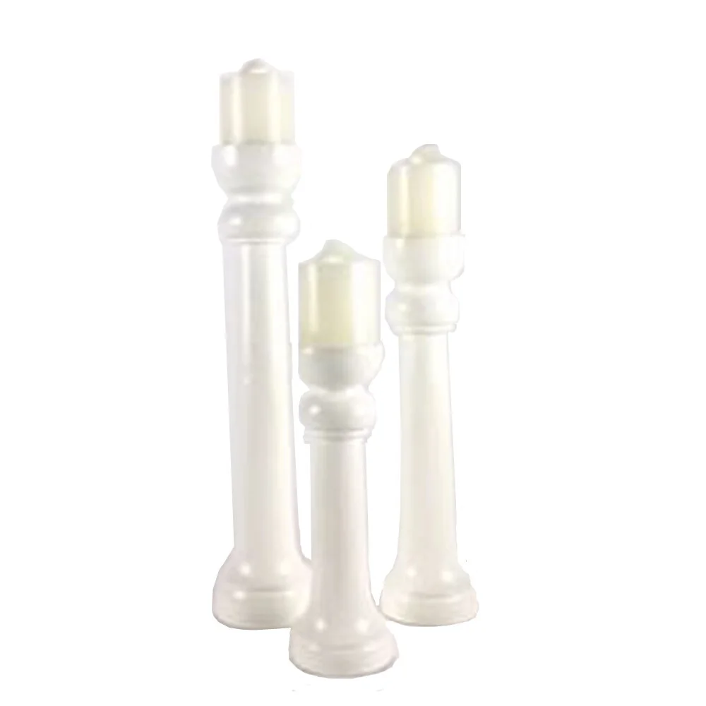Candlesticks Strauss - Set of 3 - White