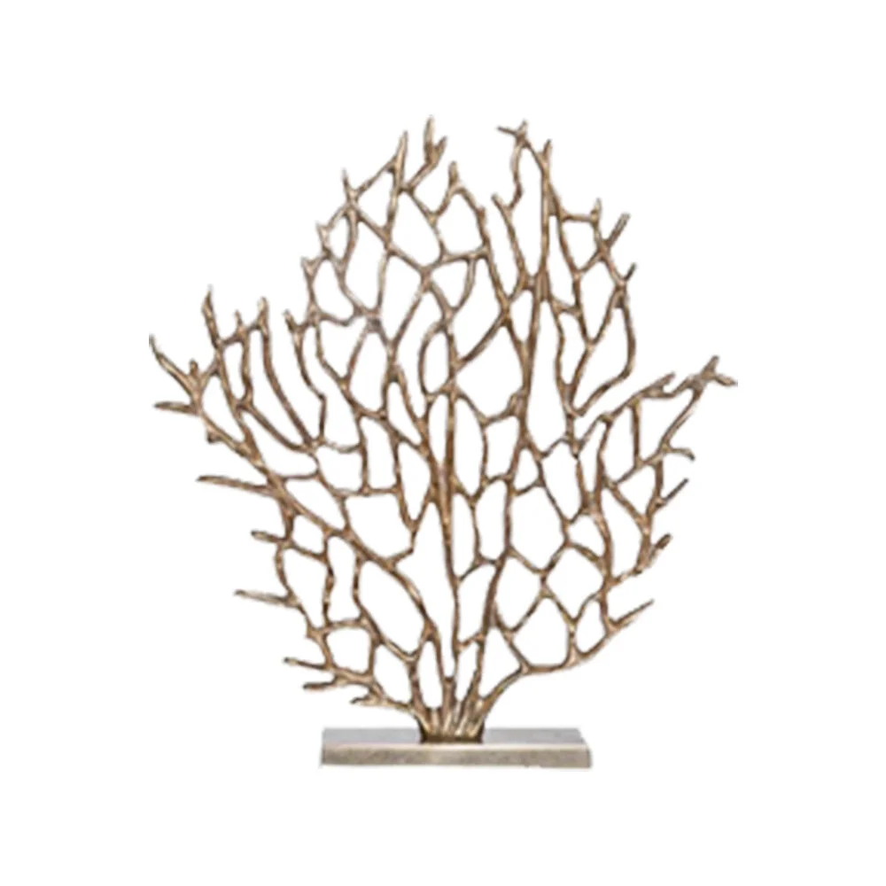 SCULPTURE CORAL - BRASS - 39cmL x 6cmW x 43cmH.jpg