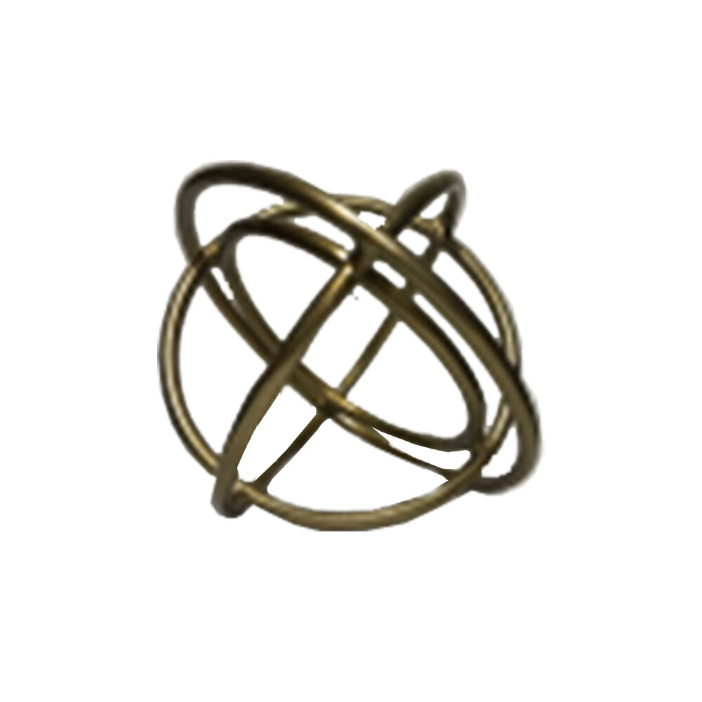 SCULPTURE BRASS WIRE GLOBE - 38cmD.jpg