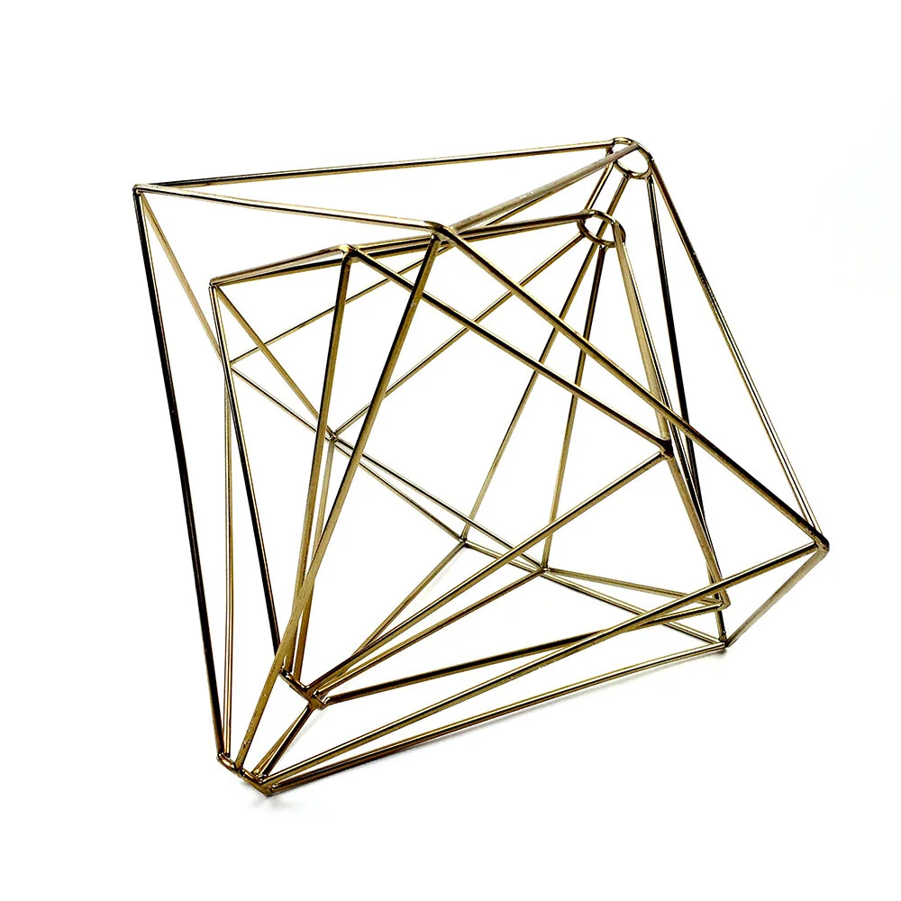 Geometric Sculpture - Matte Brass
