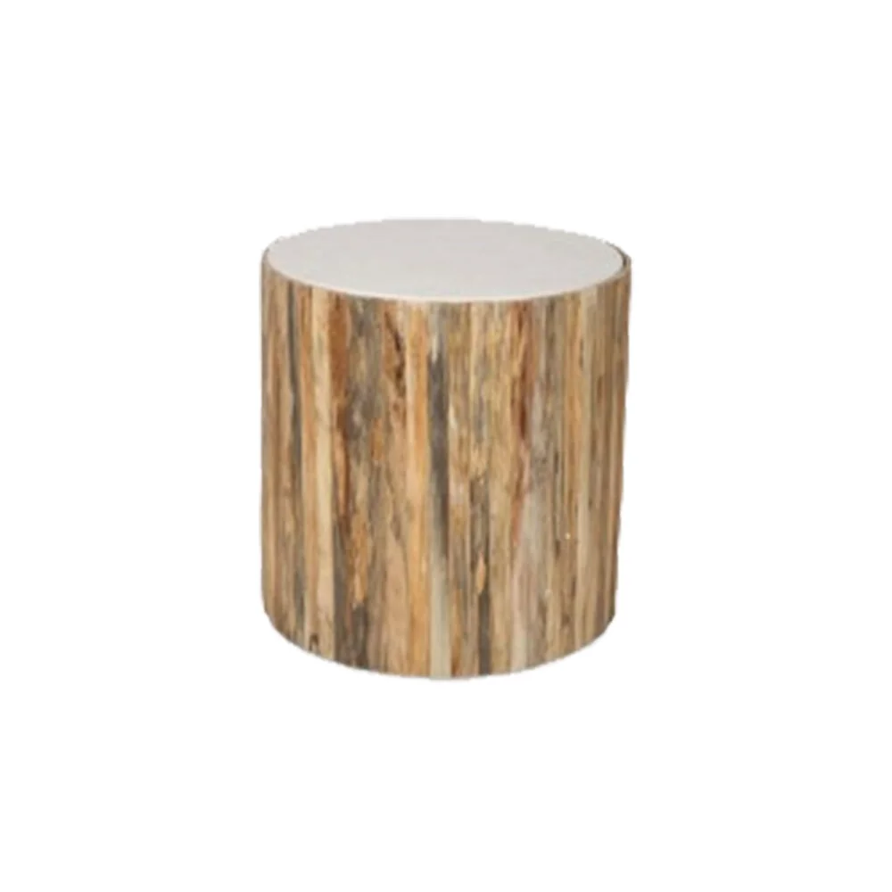 Side Table Timber with Stone