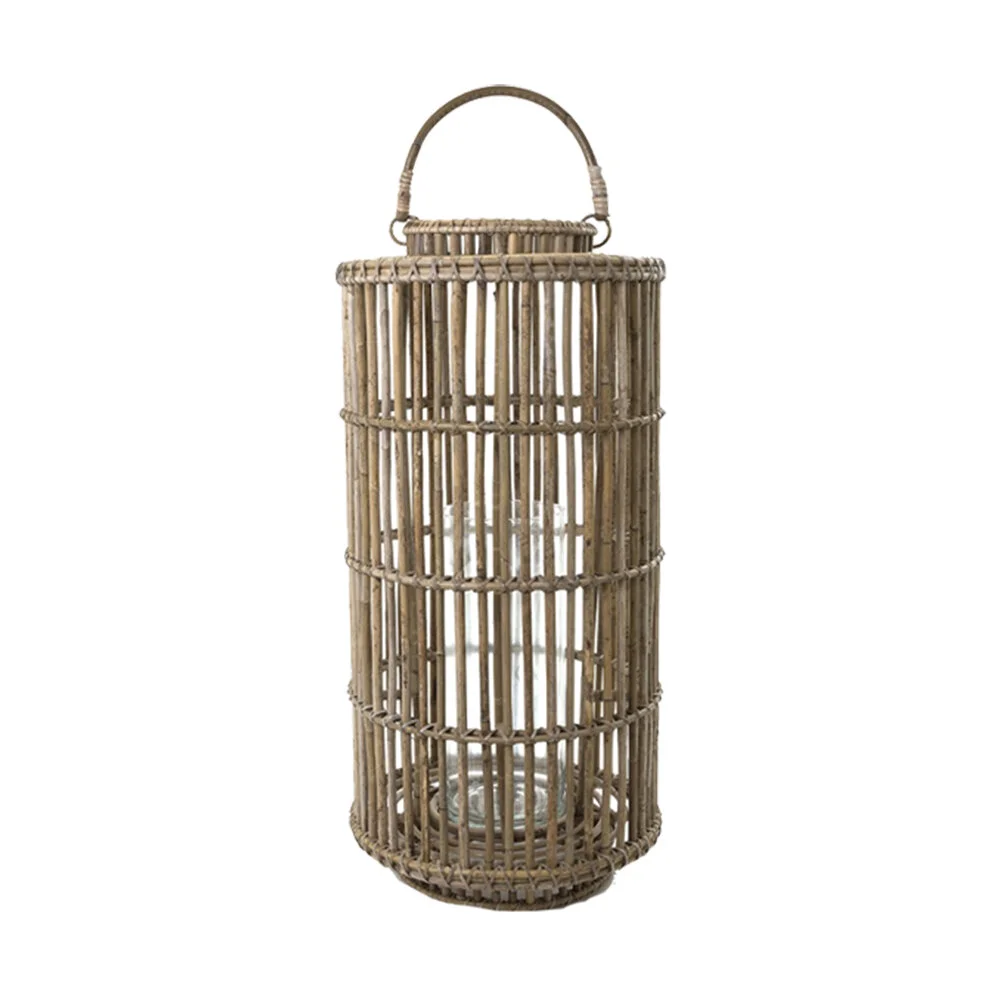 Lantern - Natural Rattan - Cylinder 