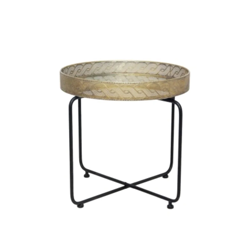 SIDE TABLE PATTERNED METAL - GOLD - MEDIUM - 61cmW x 62cmH.jpg
