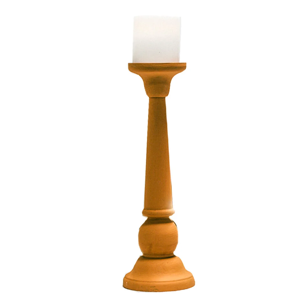 Candlesticks Ornate - Set Of 3 - Terracotta