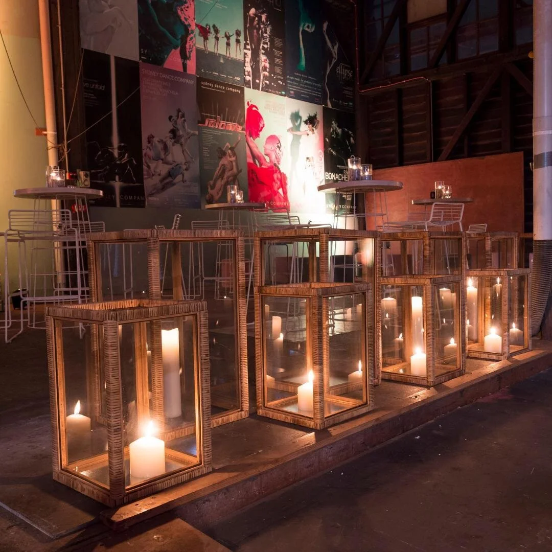 Planning a winter wedding? 
You have one of the added benefits of a defined day to night mood change. 
For a cozy romantic feel, add candlelit lanterns. 
These lanterns look stylish by day and are transformed by night. 
We have options for venues
