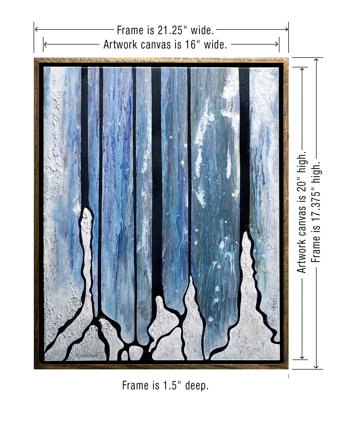 Waterfalls | 17.25" x 21.25" x 2" Framed - Sonia Wilkinson