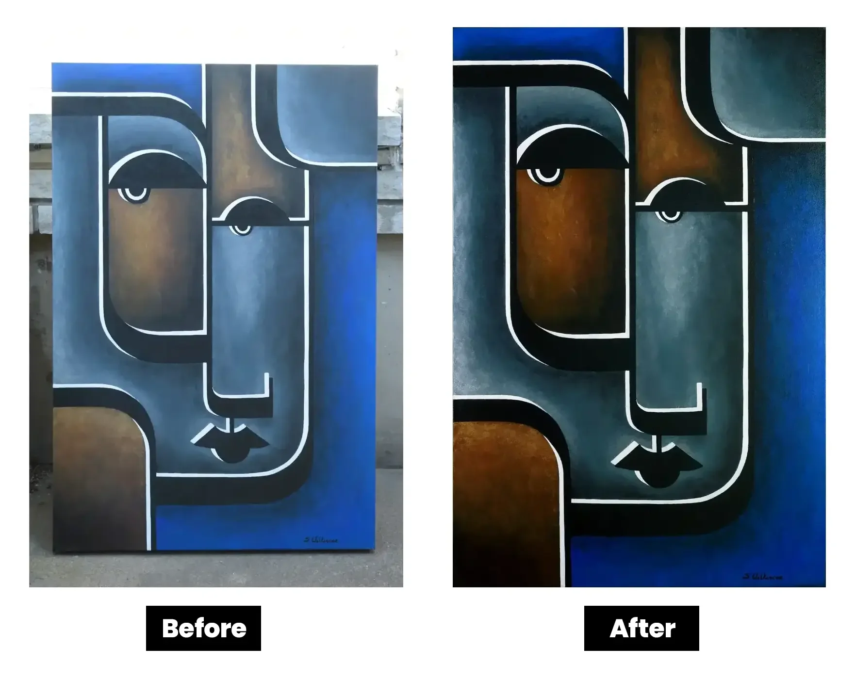 Acrylic Painting : Before and After Image Correction (Copy)