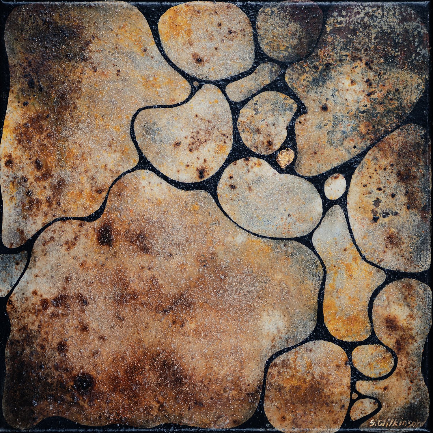 Beach | 11.25" x 11.25" x 2" Framed - Sonia Wilkinson