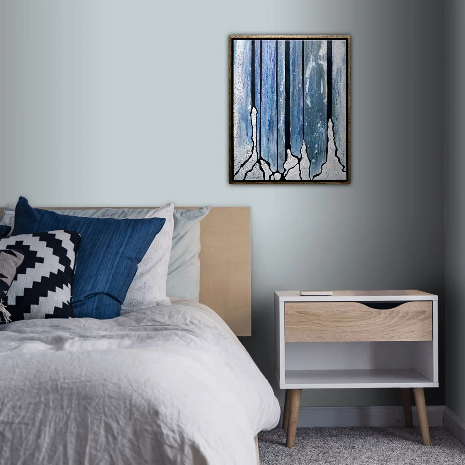 Waterfalls | 17.25" x 21.25" x 2" Framed - Sonia Wilkinson