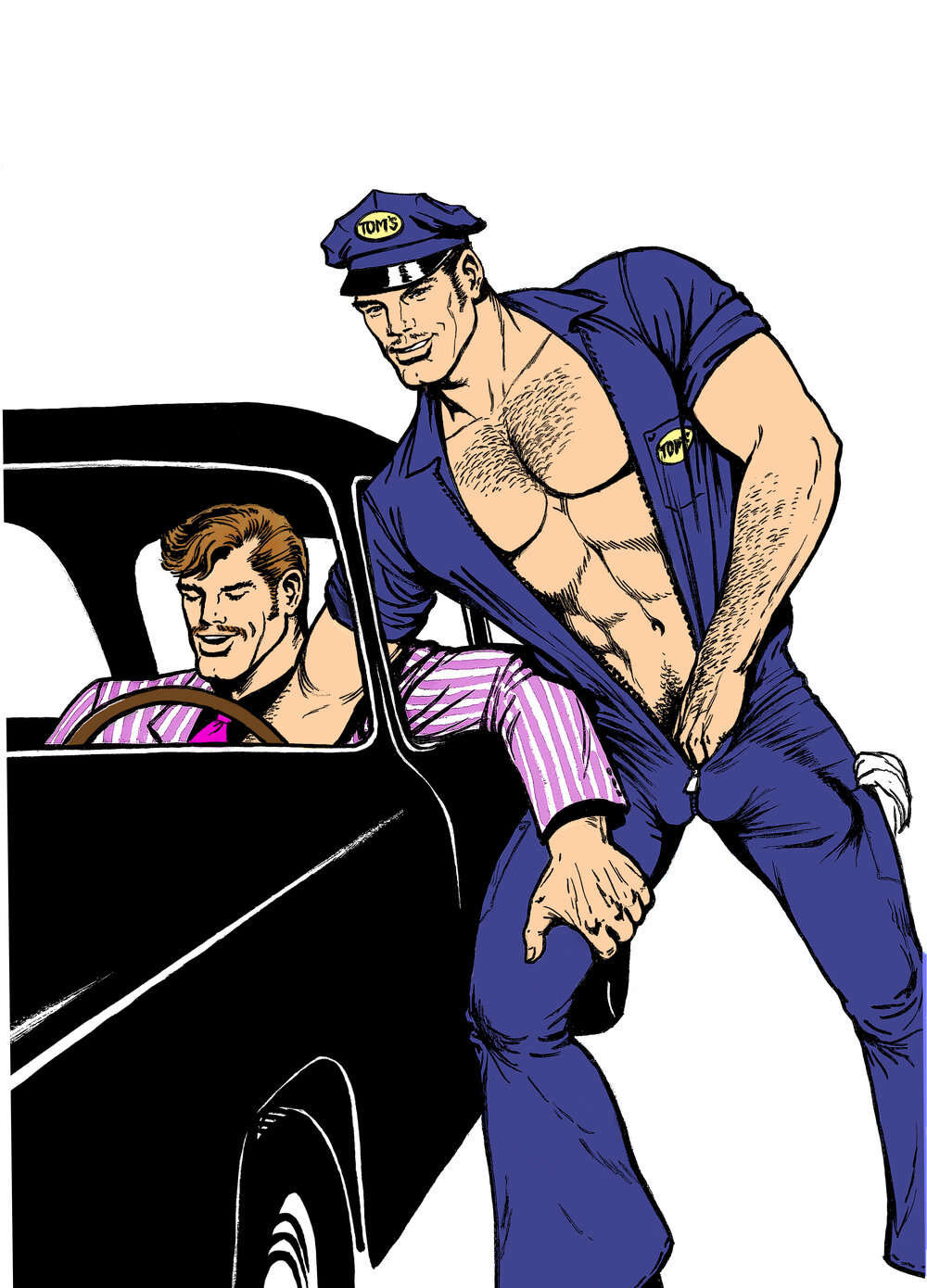 Tom Of Finland Cartoon - Tom of Finland Coloring Book â€” Peachy Kings: Gay T-shirts + Tom of Finland