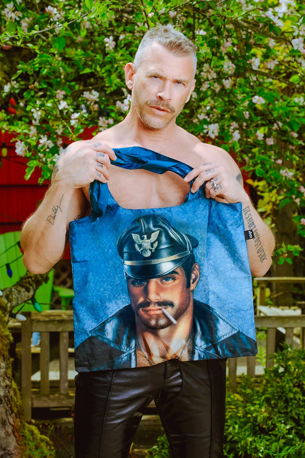 Tom of Finland Rubber Tote Bag — Peachy Kings: Gay T-shirts + Tom of Finland
