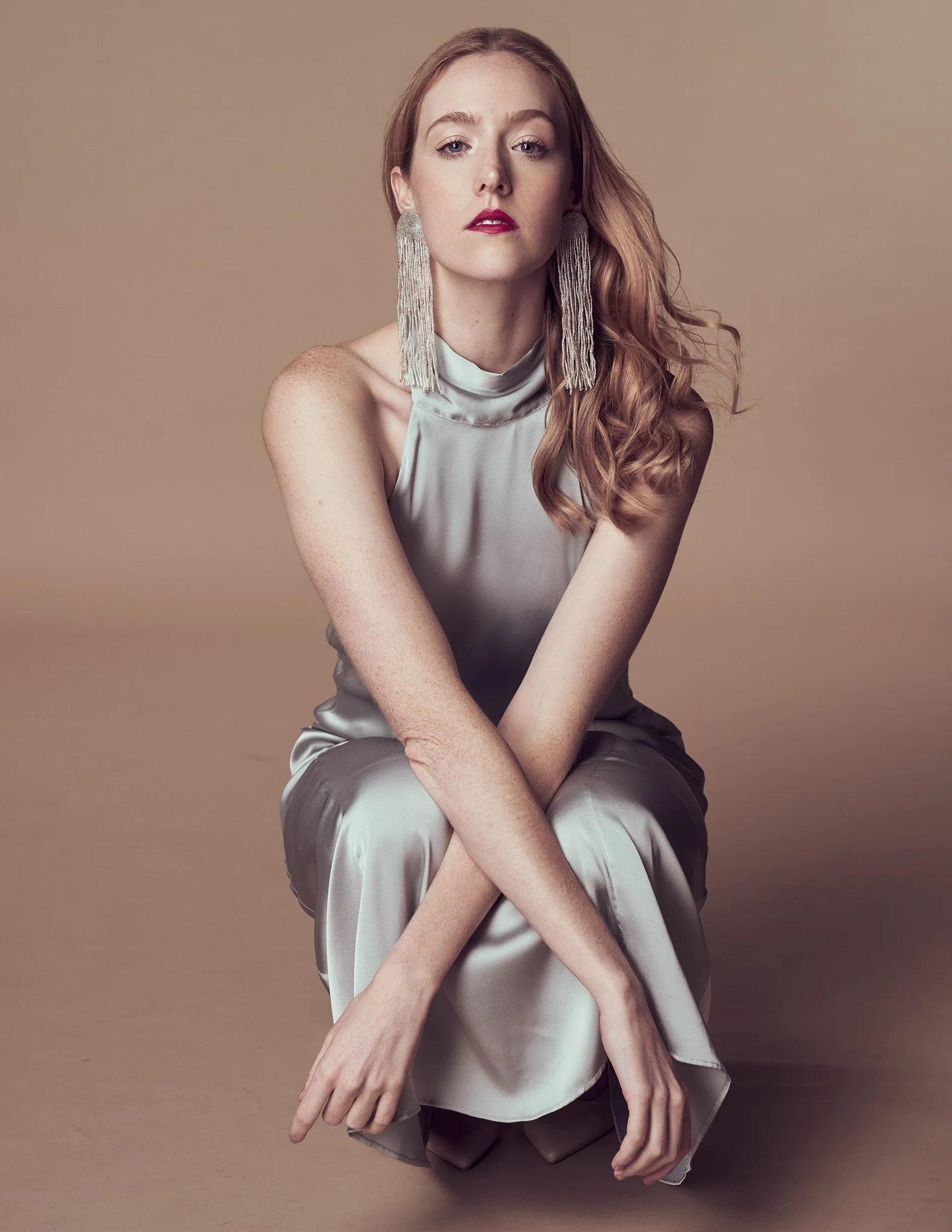 Modelportfolio portret van een vrouw in studio, bureau-klare beelden voor modellen in Gent