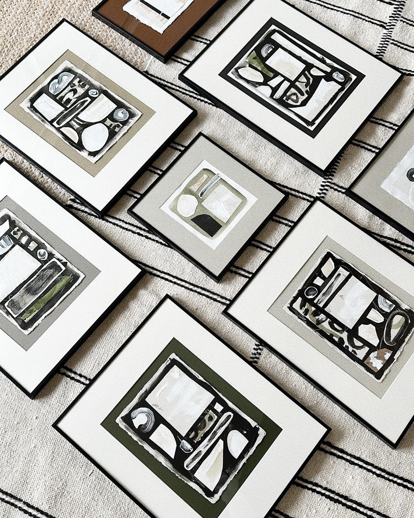 Love how these collage pieces turned out framed! No extra step for you, they are ready to pop on your wall! See the shop section of my website. 🖤