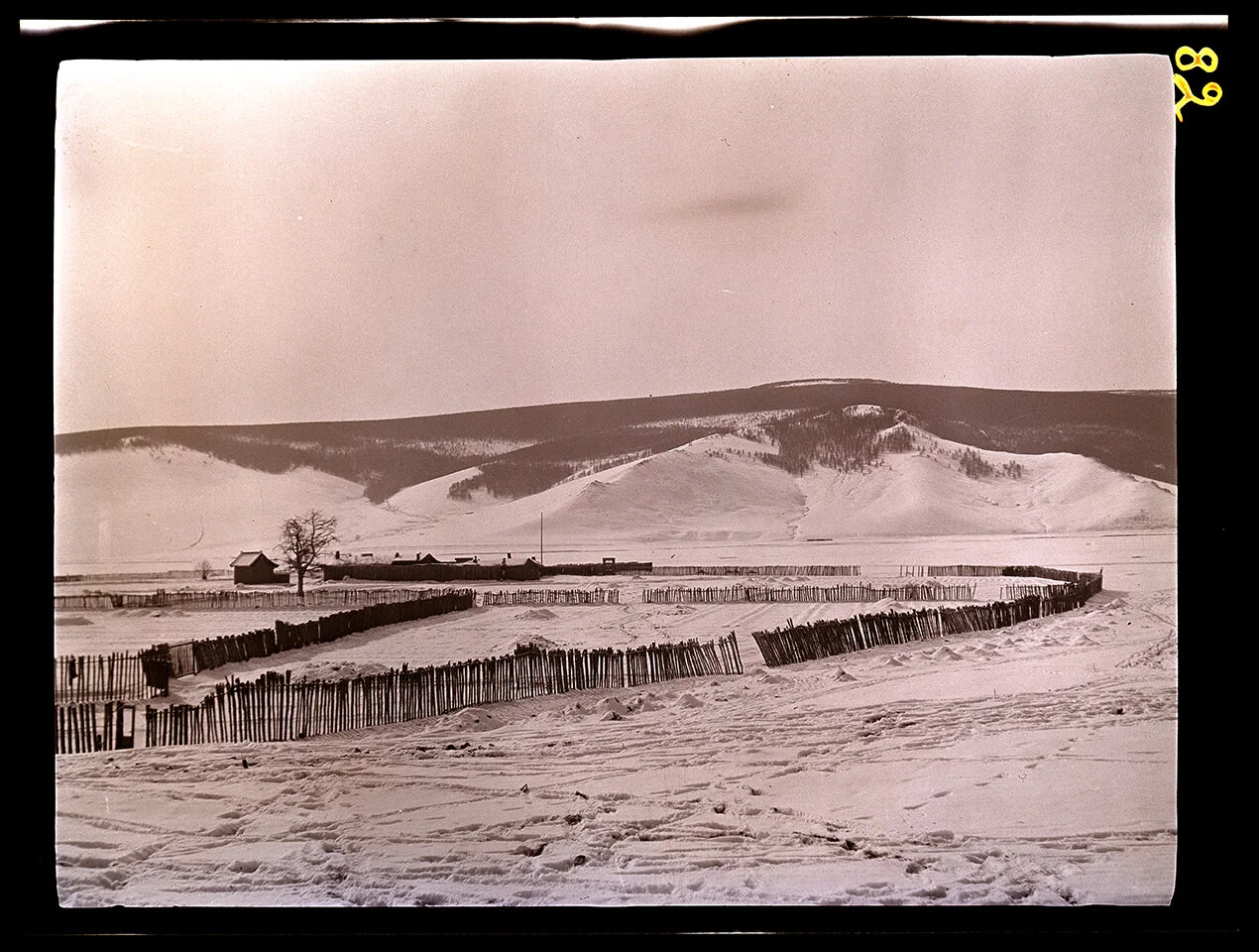  [Bogdin Ola]  bright light snapshot. Bogdin Ola after the storm. Urga, 19 March 1913. 