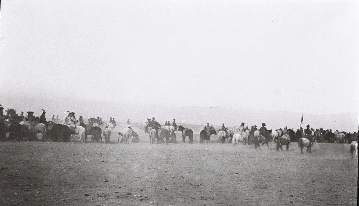  The above solders kneeling as Bogdo-Khan and the Queen are passing/TAR 