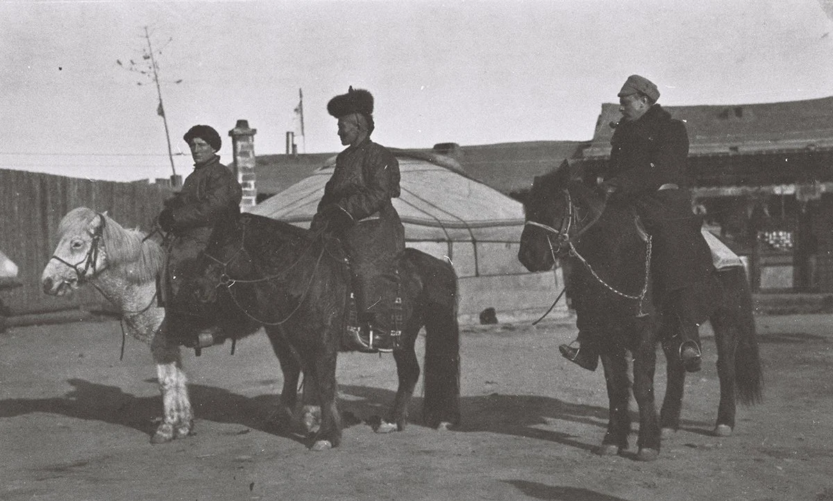  (Same as 164, a little inferior) [A. F. Almblad, Lobsen Dorji &amp; O.M. mounted ready for start for Lobsens Dorji’s place, Mong new year febr 1912]/TAR 