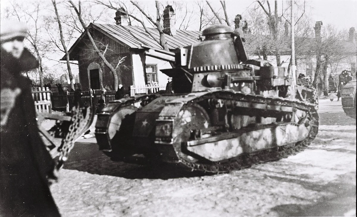  Japanese parade of victory in Harbin, Tank. 8/2/32/Holmes 