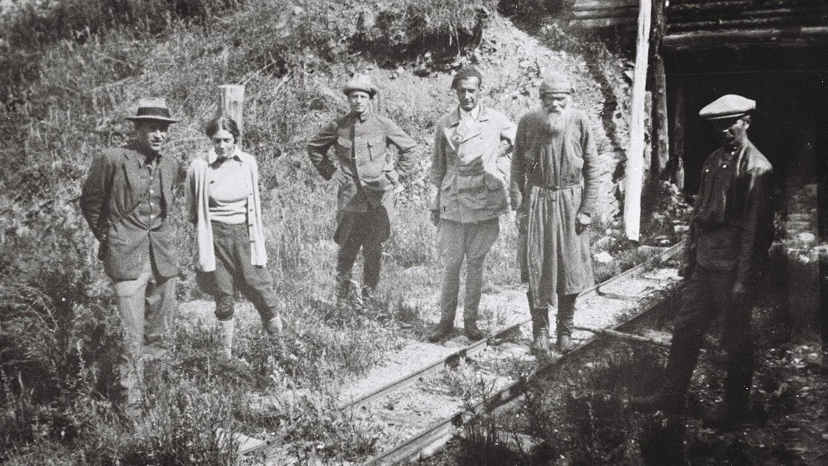  Mr. And Mrs. Sears, a Russian, Danish Minisster Kauffmann, an old Russian, Kuznizoff, at Tsoen Mit. Mines. 3/9/25/OM 