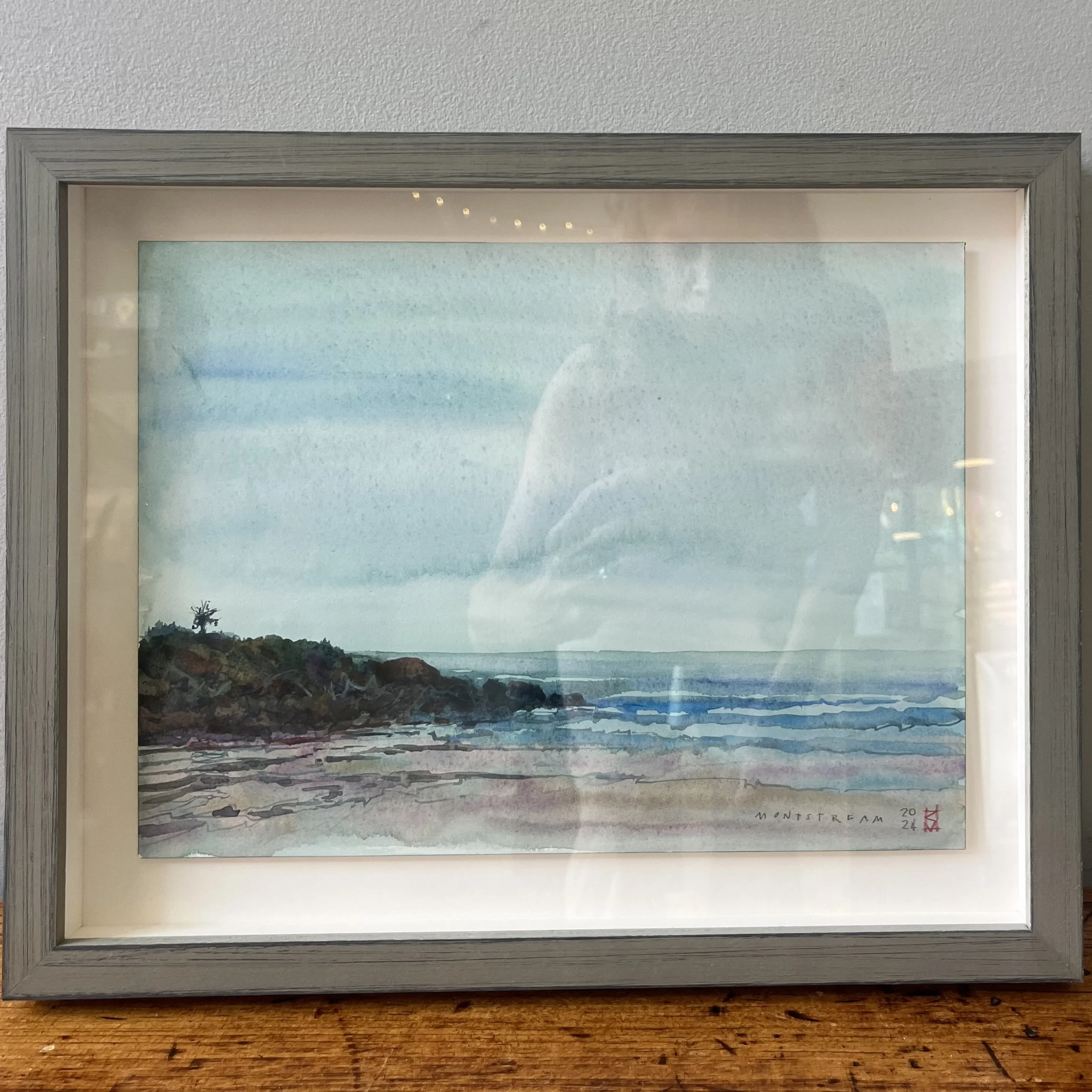 shore in summer
9" x 12" 
 framed 13" x 16" 
$350