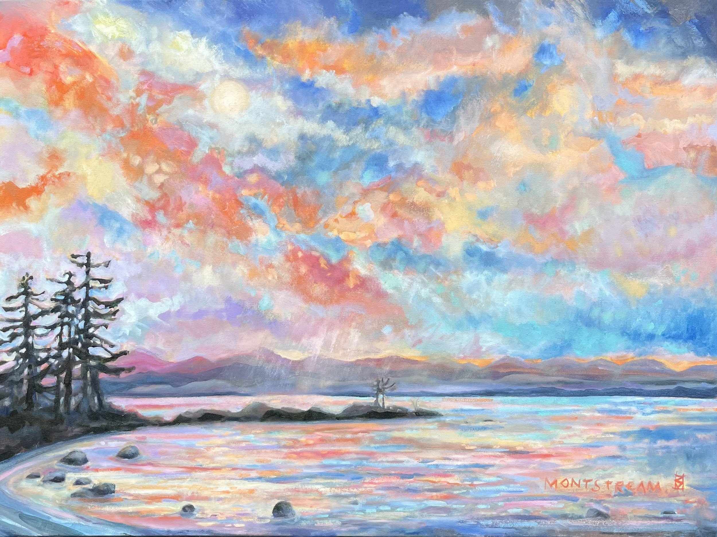 peninsula at dusk 30" x 40" $3200. 