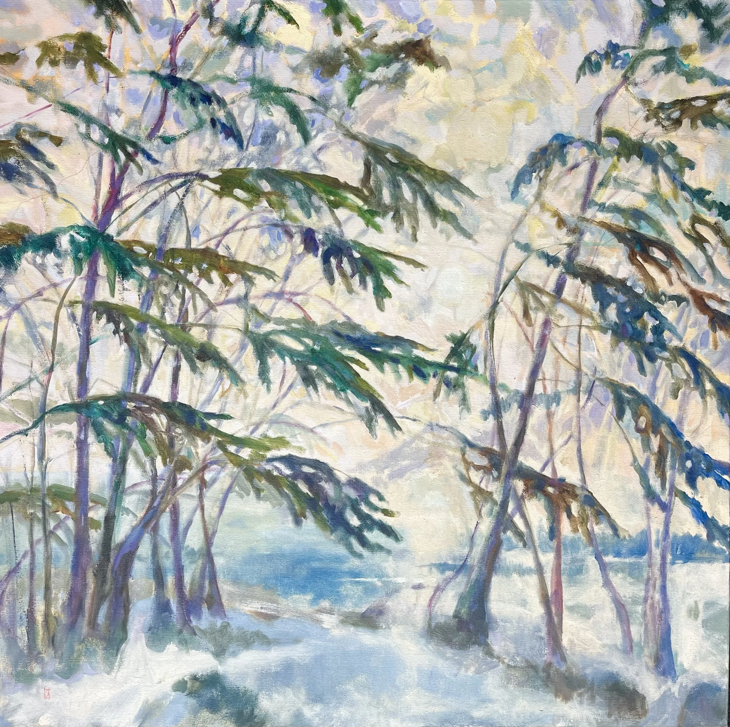 windswept  pines
40" x 40" 
$3400
