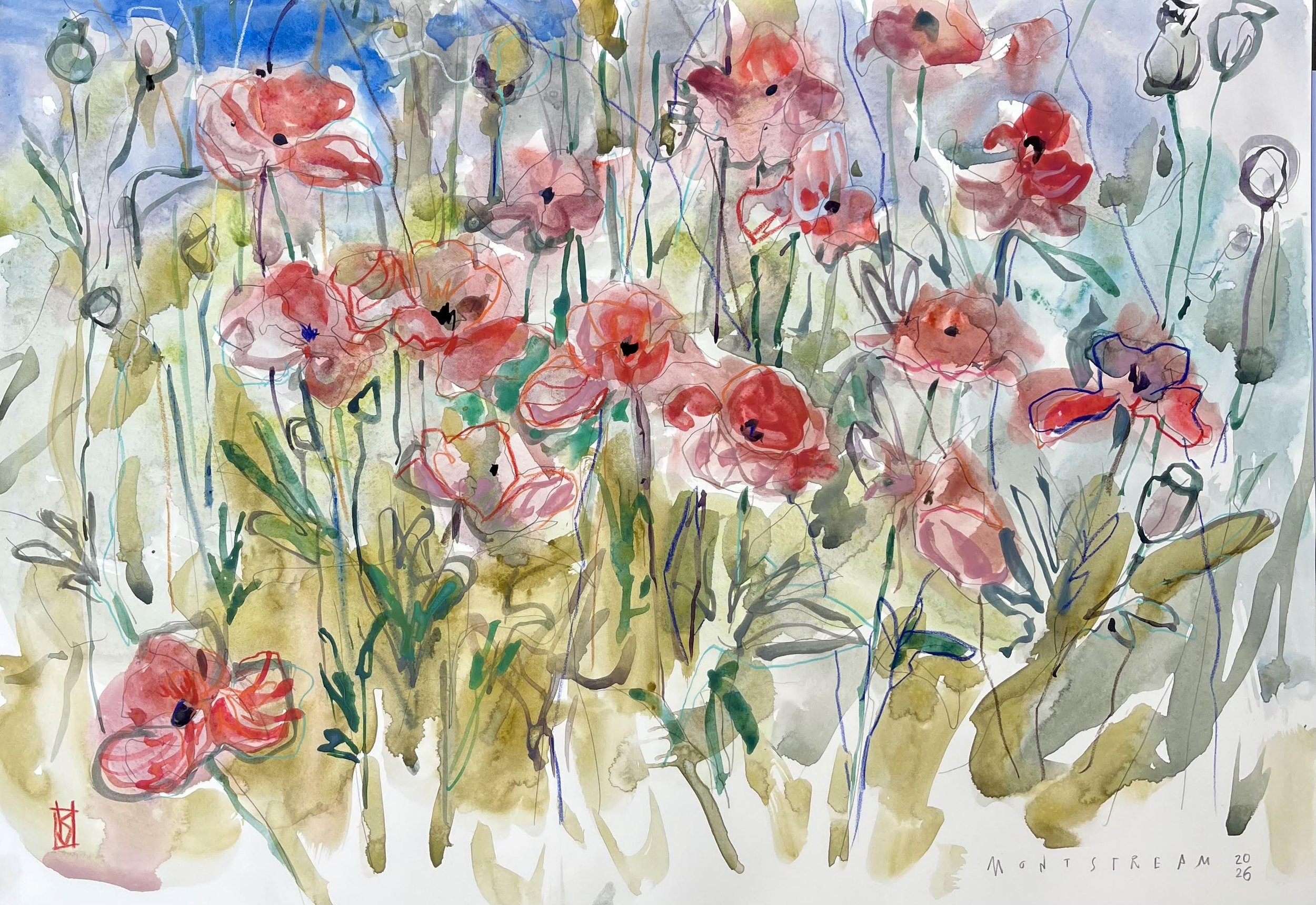poppies July 6 
14" x 20" unframed $750. 
email kmmstudio@gmail.com
