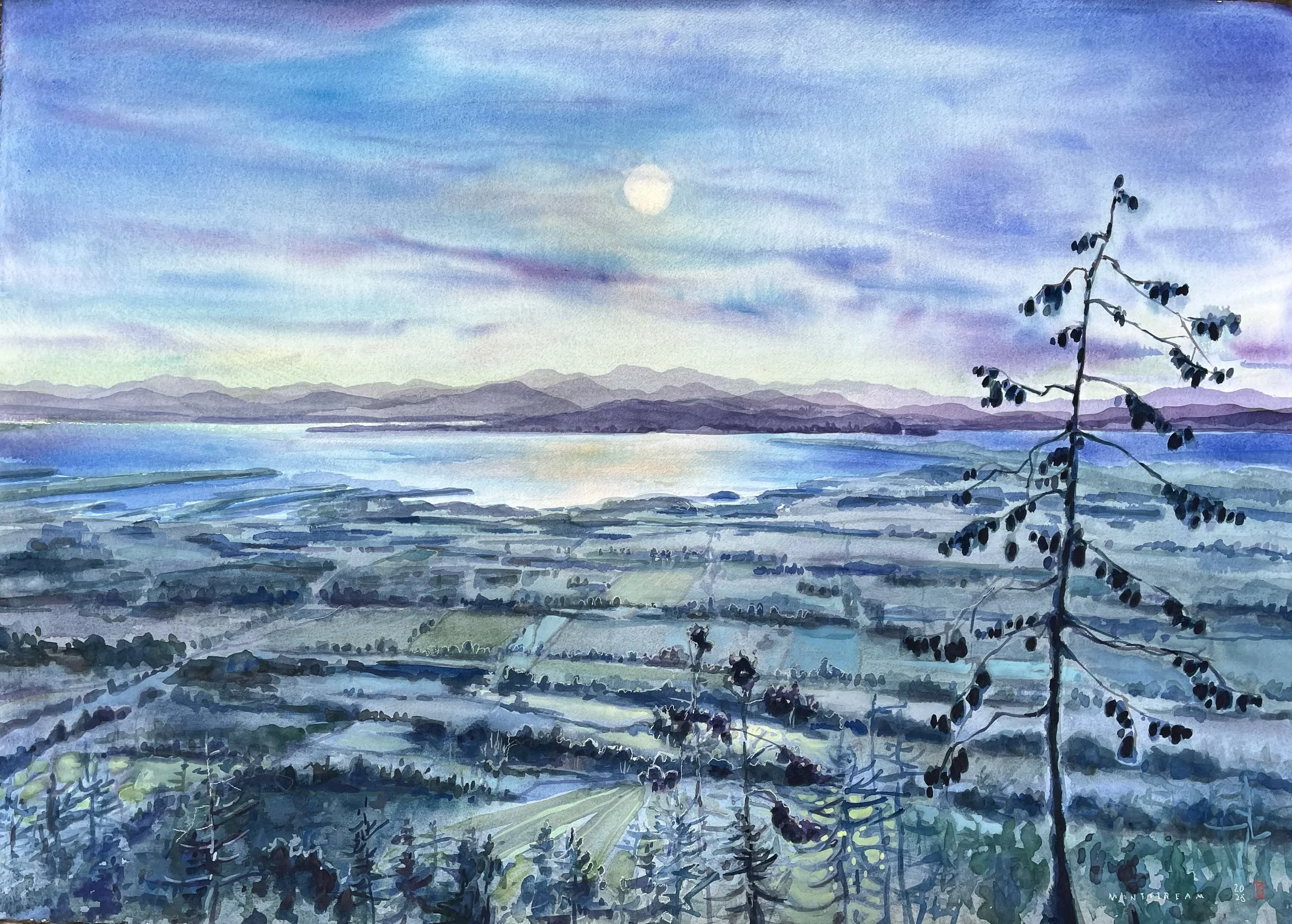 moonset from Mt Philo
30" x 42" framed
$2700.