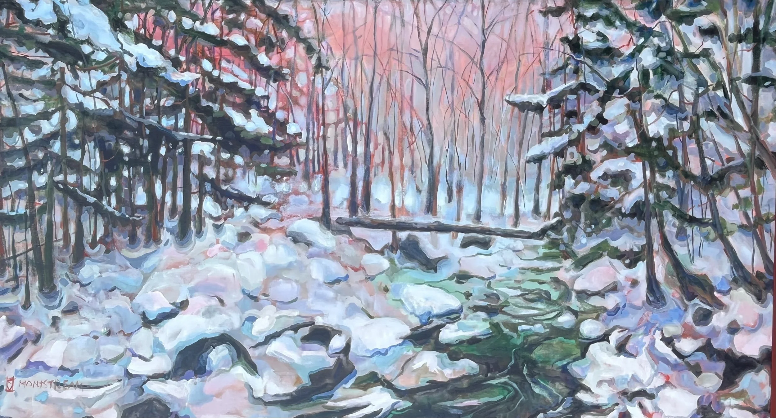 icy river in February
30" x 60" 
$3500. -sold
