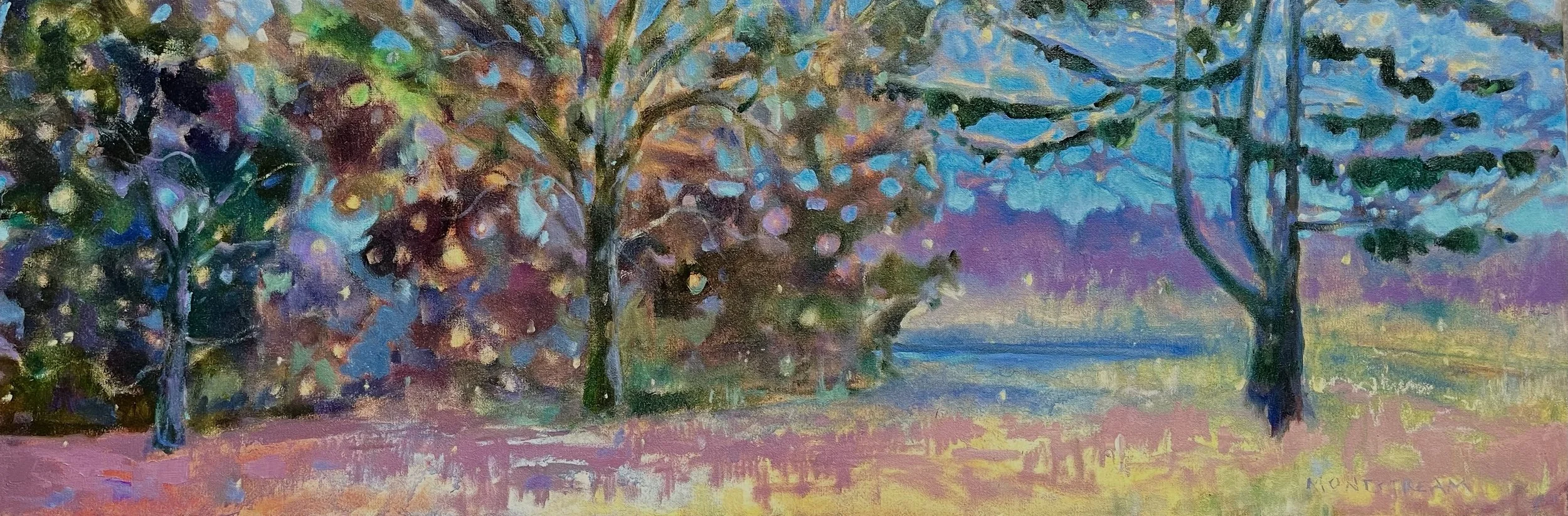 fireflies with big pine
15" x 44"
1750. 