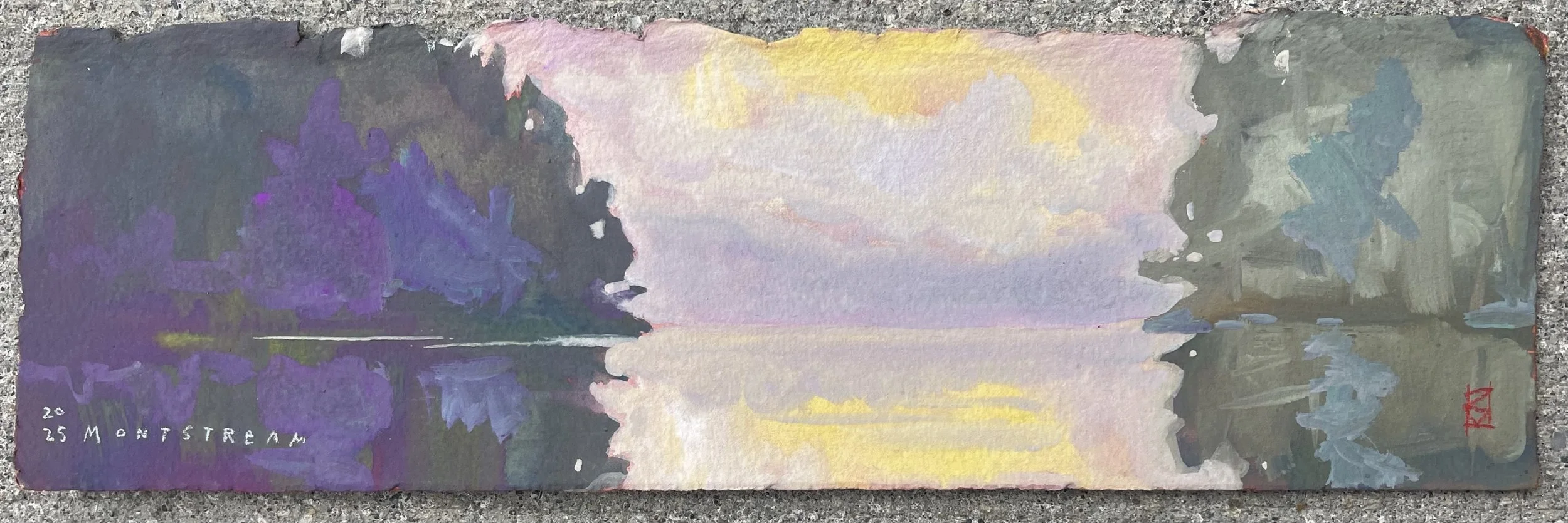 warm sky 
6" x 15" framed
$350. 