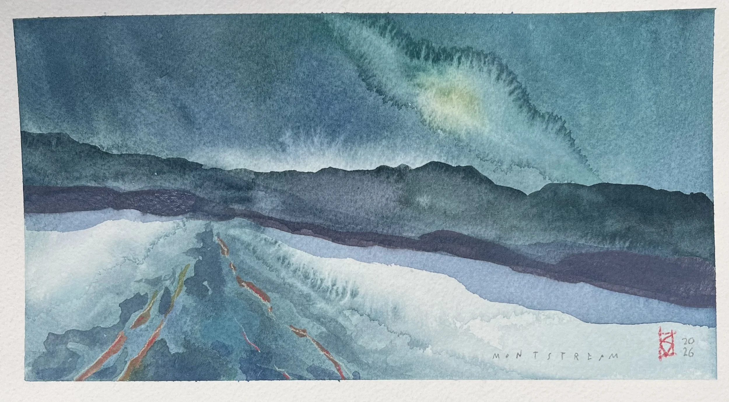 road at night
6' x 11" unframed
$195. 