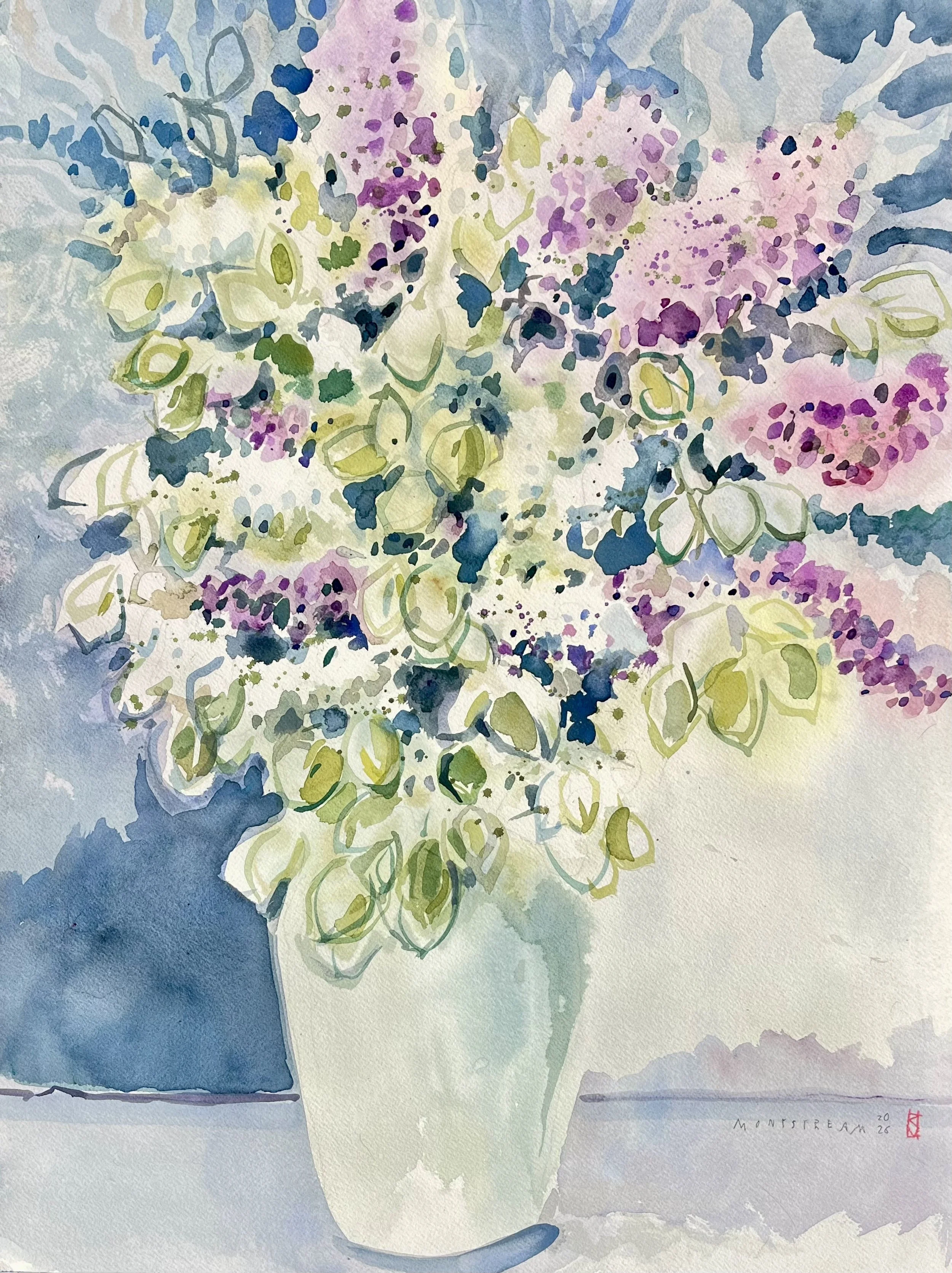 lilacs in white & purple
18" x 24" unframed
$800. 