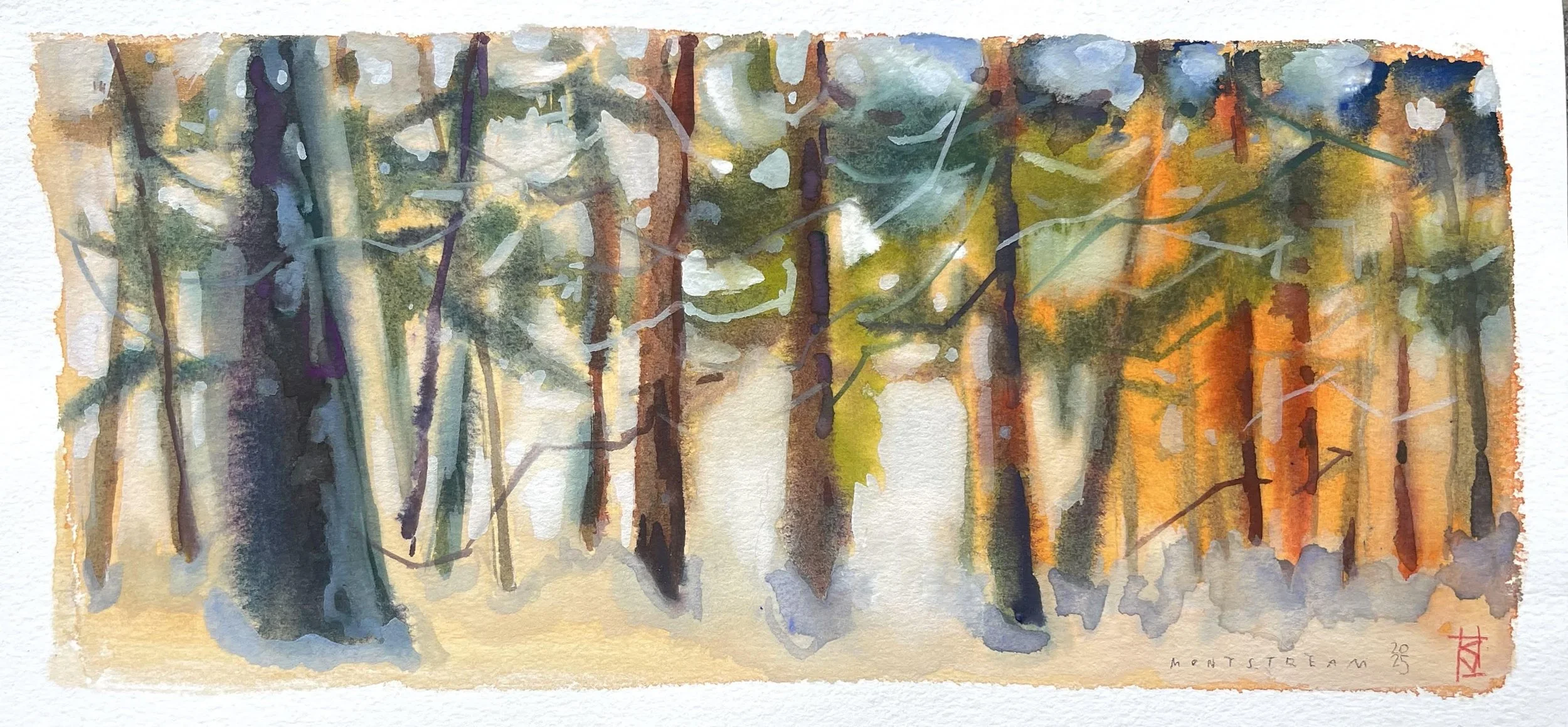 daybreak 
approx 8" x 15"  framed
$400. 
