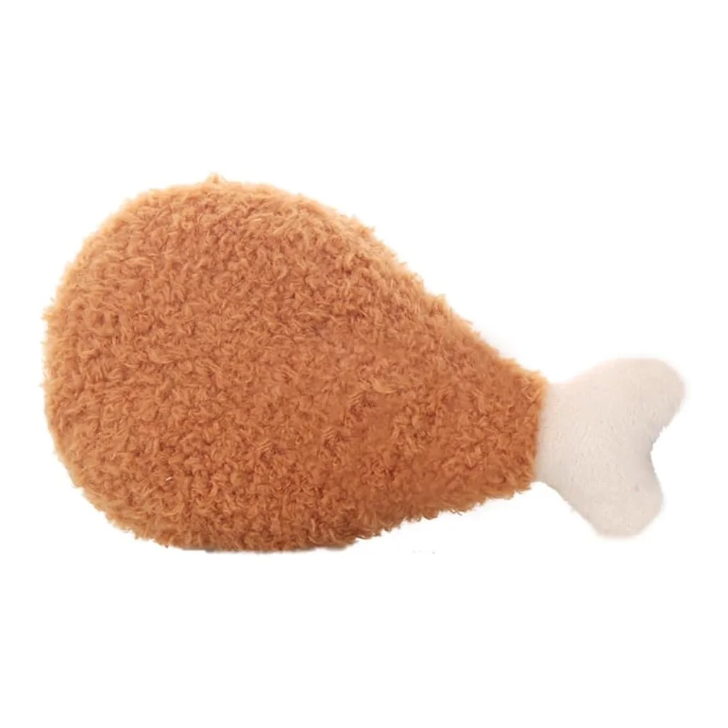 Fried Chicken Plush Dog Toy