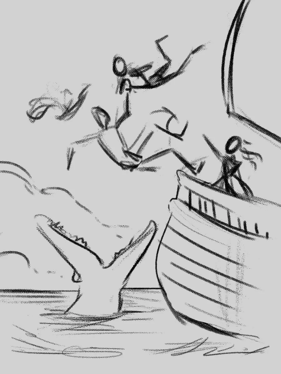 Hook falls to the crocodile