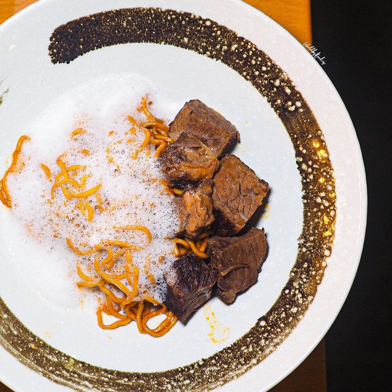We visited @sichuanalley recently to try their latest menu, by Ex-Antoinette @chef_pang .

Some of our highlights from this series of Sichuan Noodles &amp; Specialty Desserts, include the following:

1. French Red Wine Wagyu Brisket with Truffle Foam