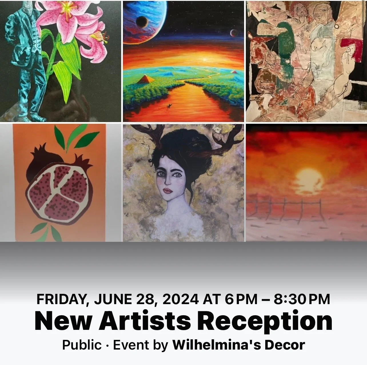 Wilhelmina's Decor Presents | New Artists Reception