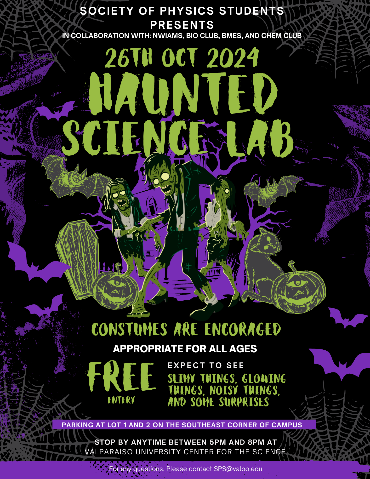 Valparaiso University Society of Physics Presents | Haunted Science Lab