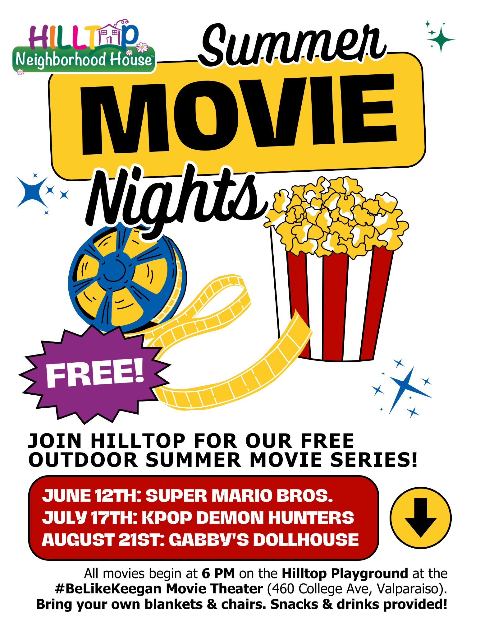 Hilltop Neighborhood House Presents | Summer Movie Nights