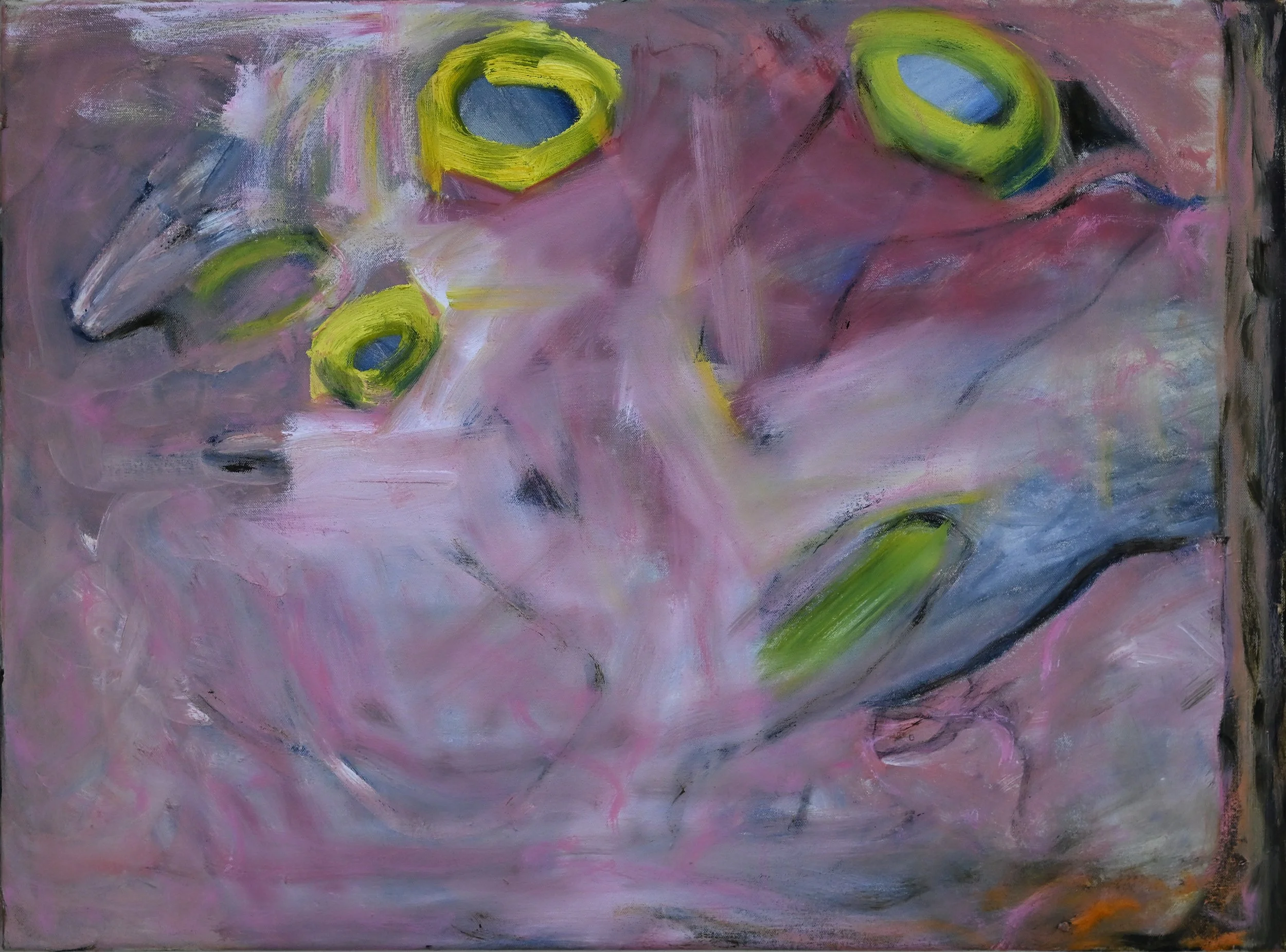 Rope Walking. Mixed media on canvas, 51 x 69 cm, 2026