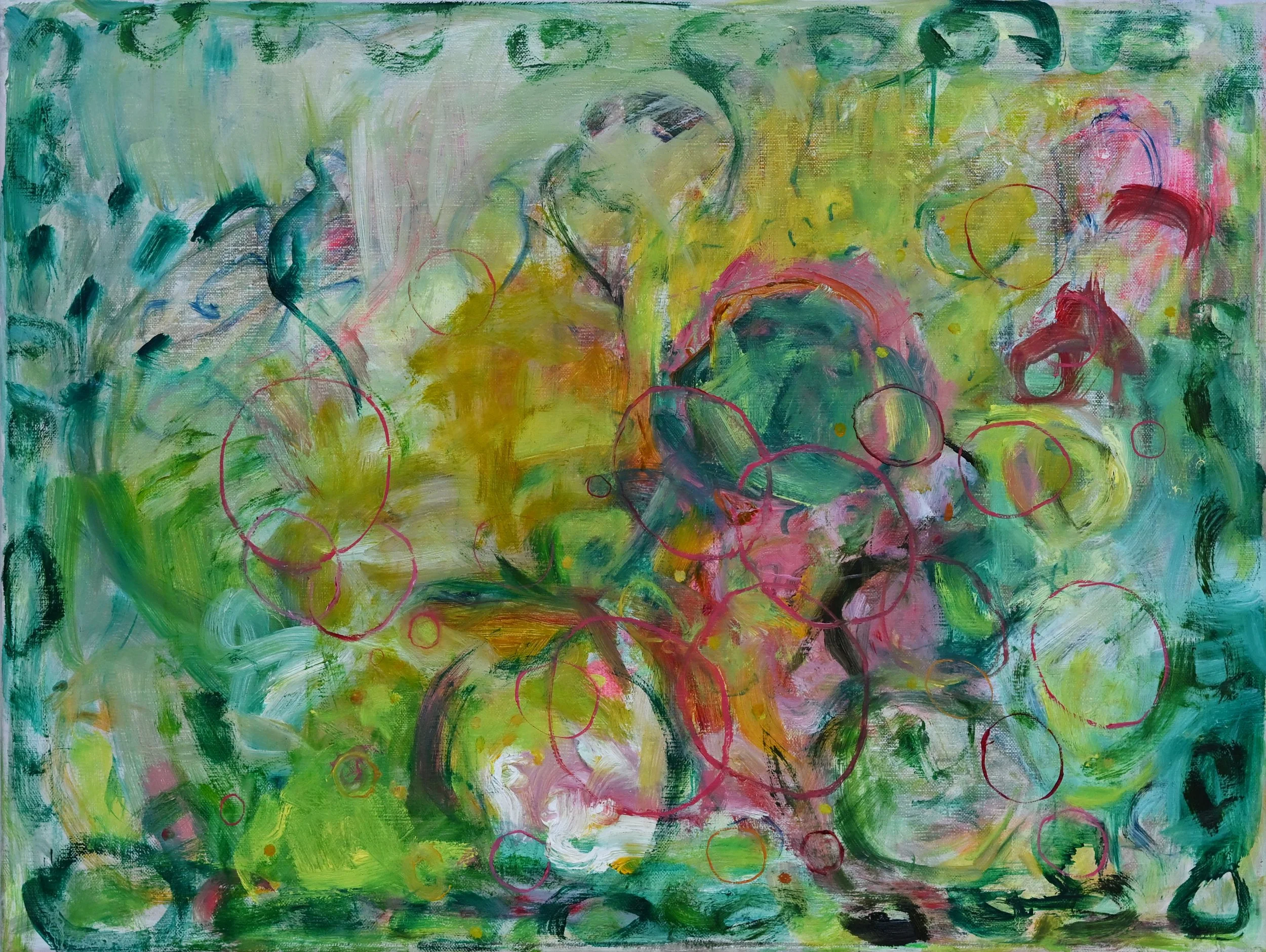 Hardly Had I Got My Balance Back. Oil and acrylic on linen, 46 x 60.5, 2025