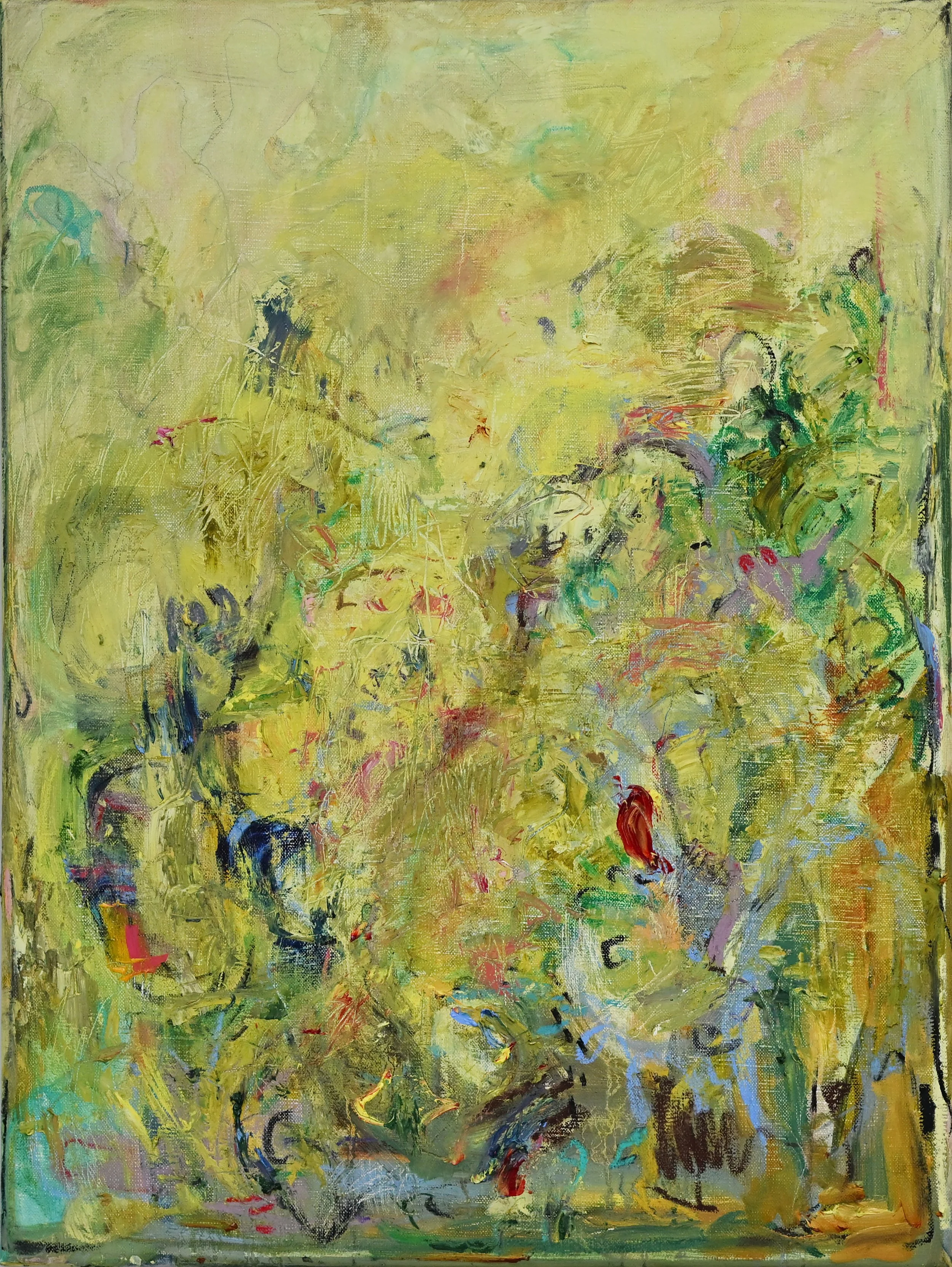 Melic. Oil and acrylic on linen, 60.5 x 46 cm, 2025