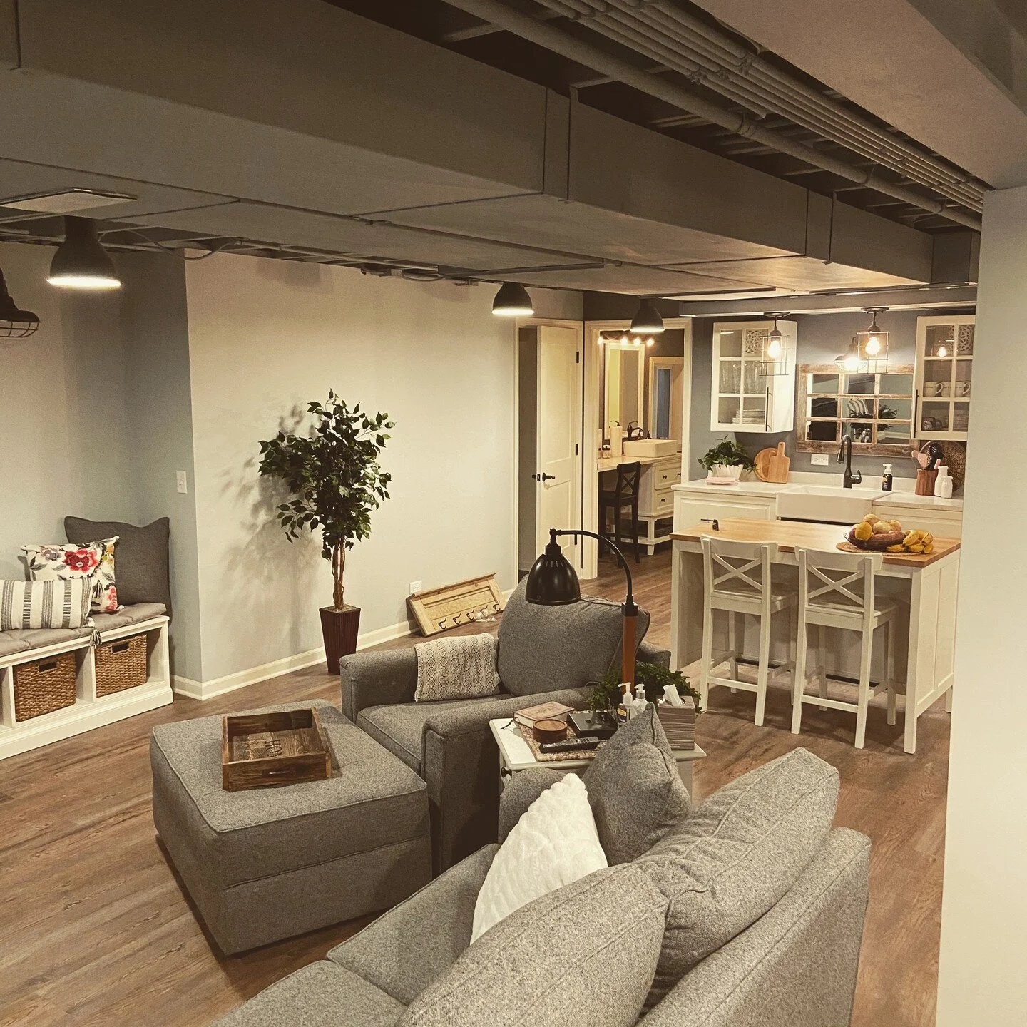 Even a basement can being an amazing living area!